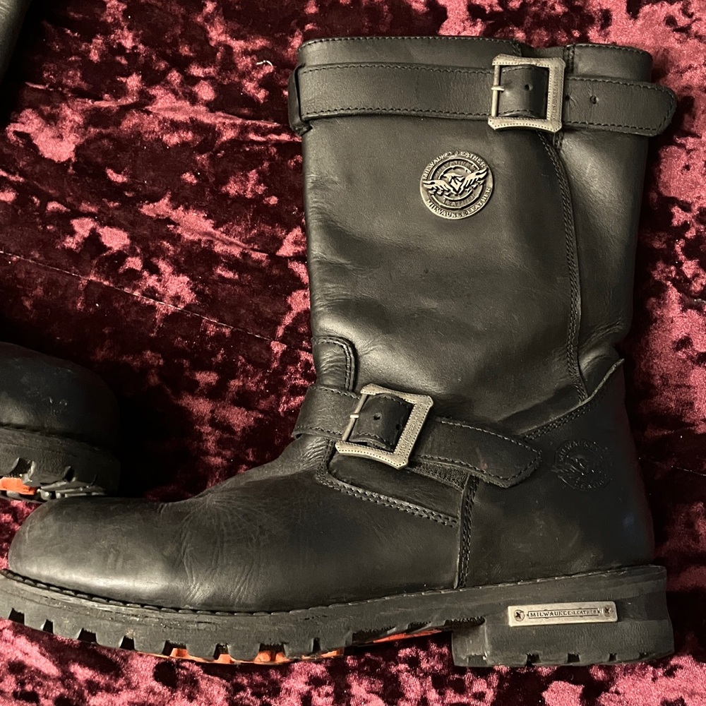 Black Leather Men's Boots